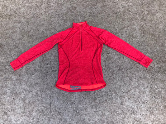 Mec 1/2 Zip Pullover Sports Active Wear Ladies Size Small Tangerine Raspberry As New