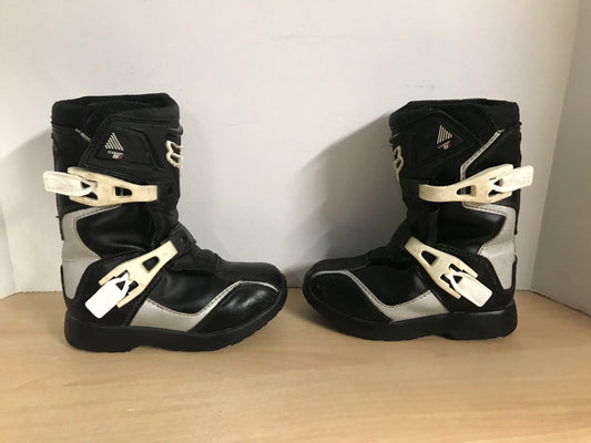 Motocross BMX Dirt Bike Bike Boots Fox Child Size 13 Black Multi Few Marks Some Wear PT 3440