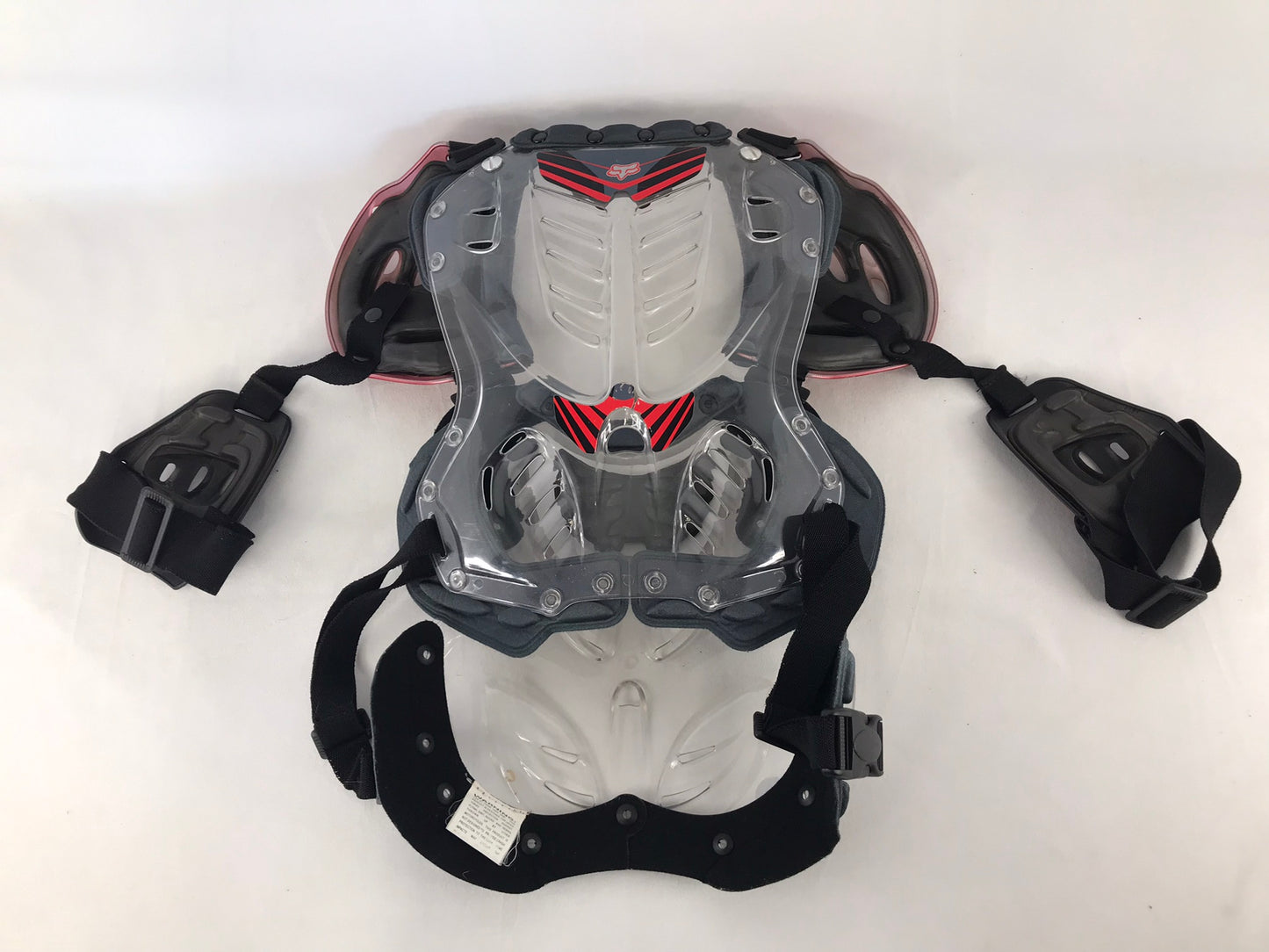 Motocross BMX Dirt Bike Bike Child Size 12 Fox Chest Pad Red Black Clear As New