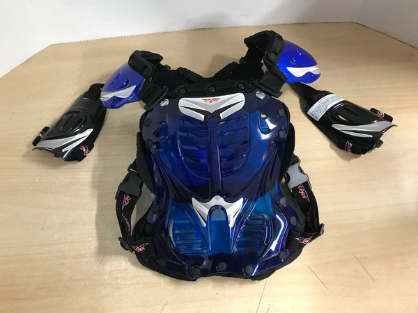 Motocross BMX Dirt Bike Chest Protector Child Size 7-10 CAN Blue Black NEW