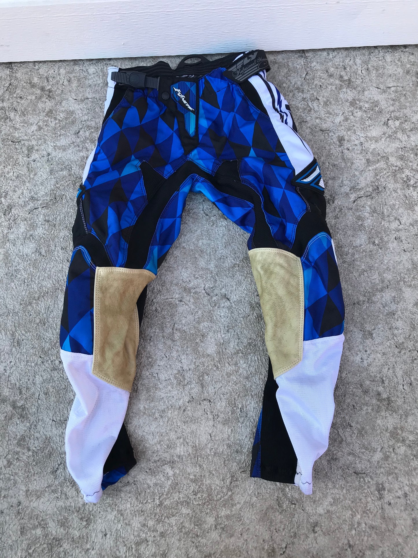 Motocross BMX Dirt Bike Child Size Junior 26 Inch Fly Racing Pants Blue Minor Wear PT 3440
