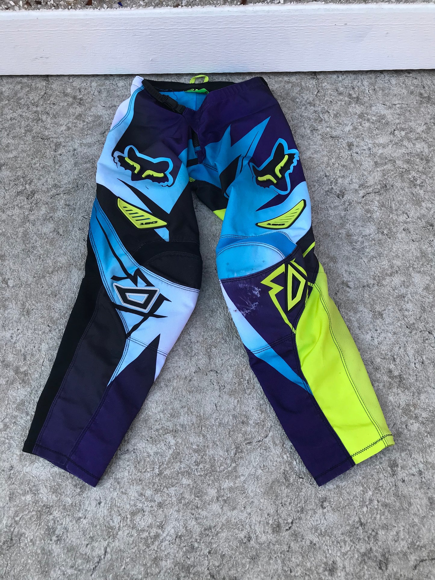 Motocross BMX Dirt Bike Child Size Junior 26 Inch Fox Racing Pants Blue Minor Wear Few Holes PT 3440
