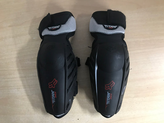 Motocross BMX Dirt Bike Child Size Junior 7-10 Fox Titan Black Grey Elbow Pads As New