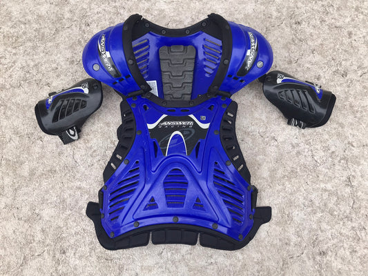 Motocross BMX Dirt Bike Men's Size Small Apex Answer Racing Shoulder Chest Pad Blue Black