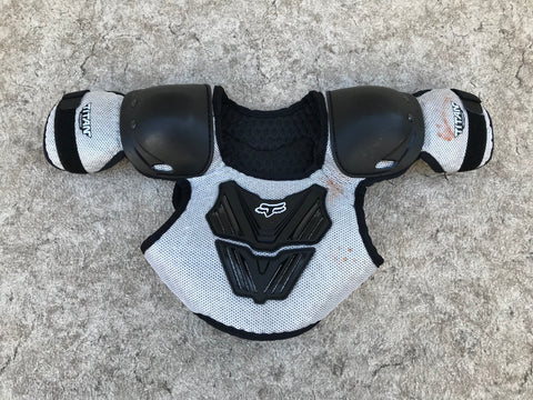 Motocross BMX Dirt Bike Shoulder Chest Pad Child Size 6-8 Fox Black Grey MM 8014