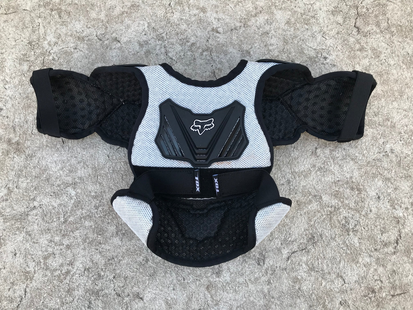 Motocross BMX Dirt Bike Shoulder Chest Pad Child Size 6-8 Fox Black Grey MM 8014