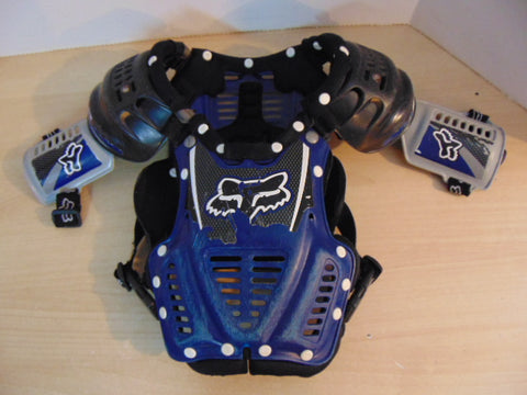 Motocross BMX Dirt Bike Chest Protector Child Size 7-9 Fox Blue Black Minor Wear