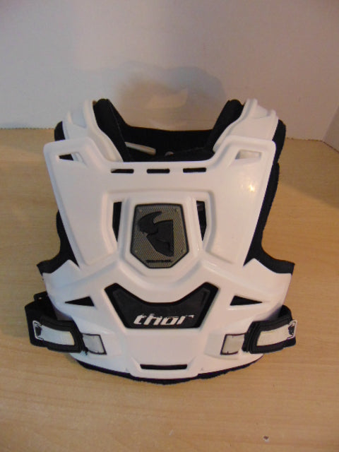 Motocross BMX Dirt Bike Chest Protector Child Size 7-9 Thor Sentinel White Black