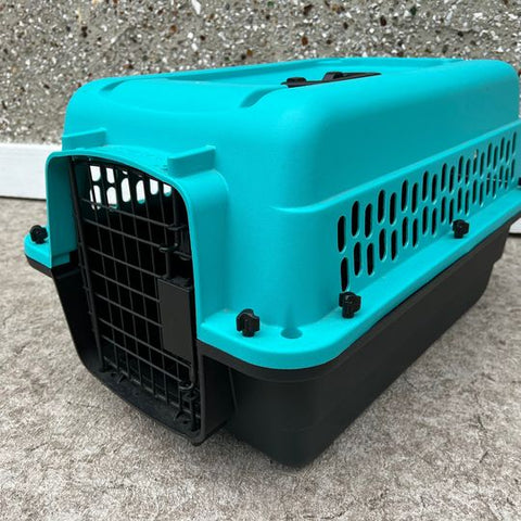 My Little Pet Shop 24 inch Pet Taxi Dog Cat Pet Crate Kennel Teal Fits Up To 25 Lb