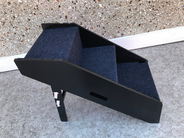 My Little Pet Shop Dog Pet Stairs Ramp 2 in 1 Stairs 20x28x14 inch Ramp 32x18x14 inch As New Black With Carpet