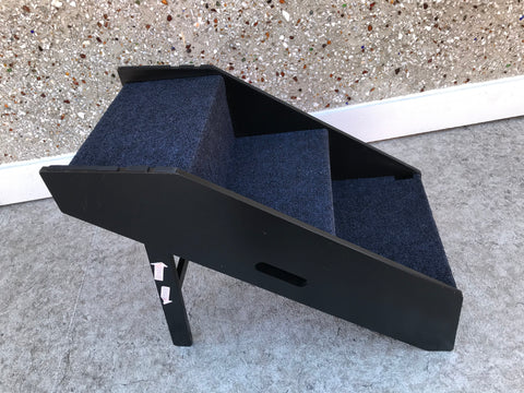 My Little Pet Shop Dog Pet Stairs Ramp 2 in 1 Stairs 20x28x14 inch Ramp 32x18x14 inch As New Black With Carpet