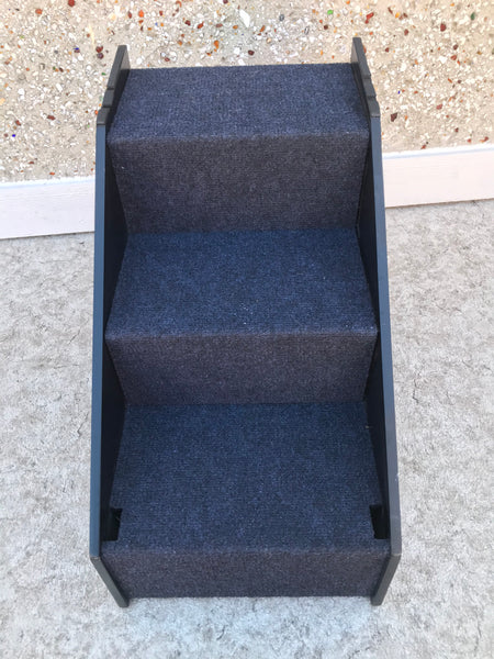 My Little Pet Shop Dog Pet Stairs Ramp 2 in 1 Stairs 20x28x14 inch Ramp 32x18x14 inch As New Black With Carpet