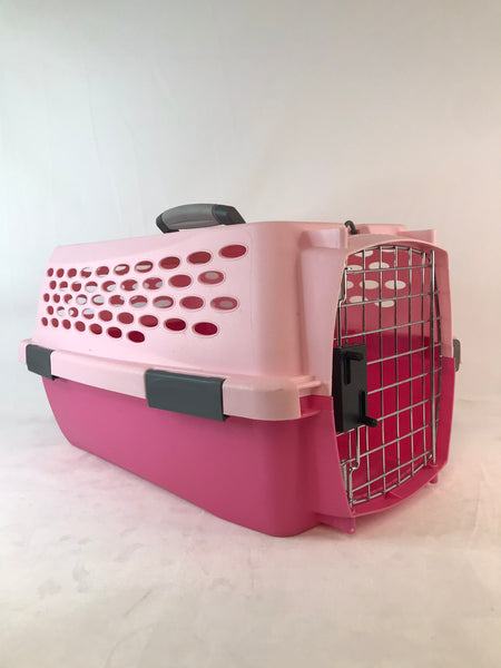 My Little Pet Shop Dog Puppy Cat Kennel Crate Petmate Kennel Cab Pink Fushia Small Fits Up To 10 Pounds Excellent