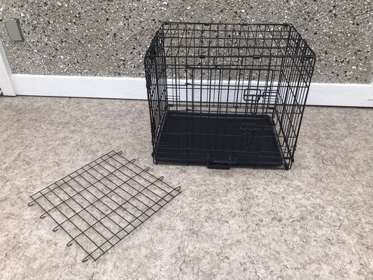 My Little Pet Shop Dog Puppy Pet Crate All Metal With Base 2 Doors and Extra Slat for Seperation As New Excellent 24 x 18 x 21 Up to 20 lb