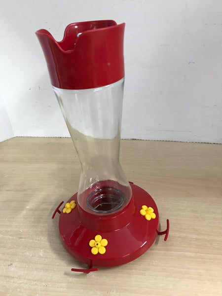 My Little Pet Shop Hummingbird Feeder Tall Glass Plastic As New