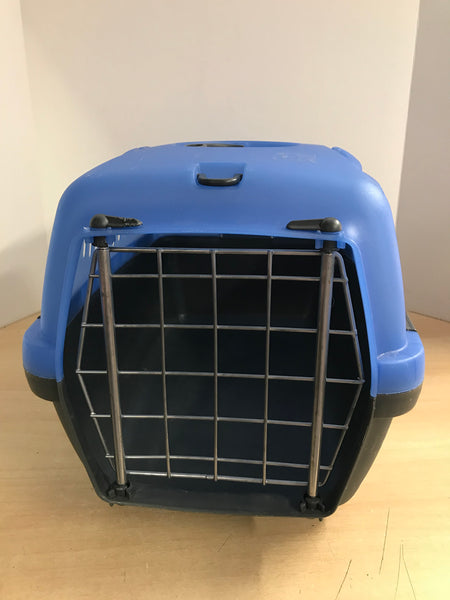 My Little Pet Shop Pet Crate Dog Cat Kennel Small Marine Blue Black Up To 15 Lb 18.9x12.5x12.2 inch