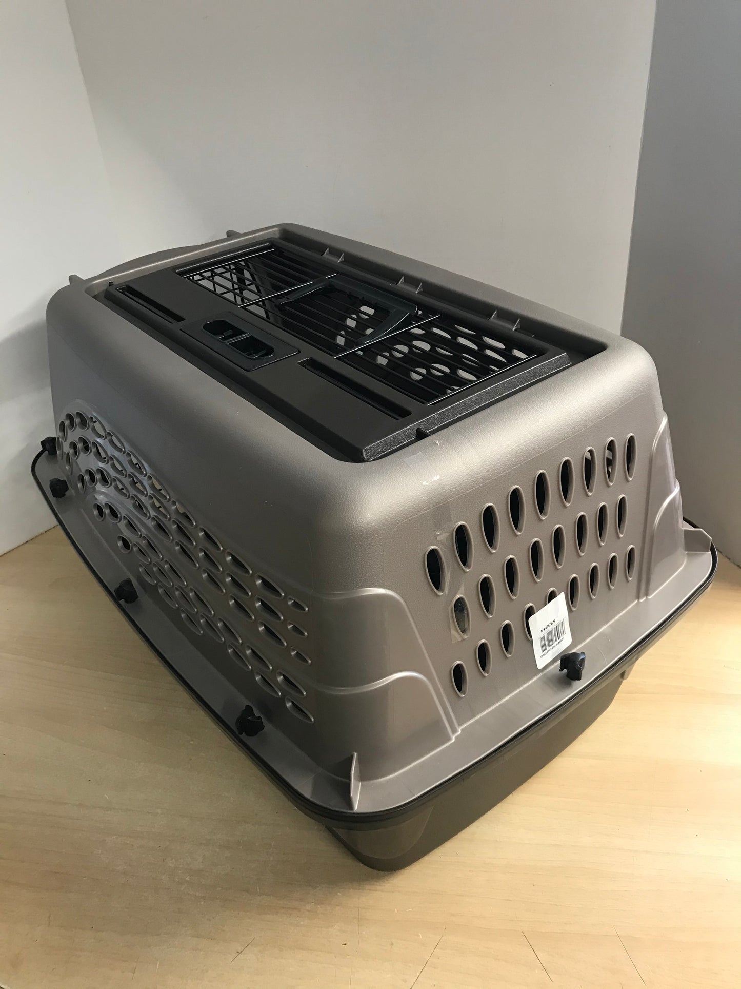 My Little Pet Shop Pet Puppy Cat Kennel Crate 2 Door With Top Load Light and Dark Brown 24 x 18 x 16 Up To 25 lb Excellent