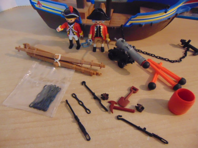 Playmobil 5140 Pirates Redcoat Battle Ship  Complete 2011 Cannon wbox Boat As New