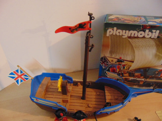 Playmobil 5140 Pirates Redcoat Battle Ship  Complete 2011 Cannon wbox Boat As New