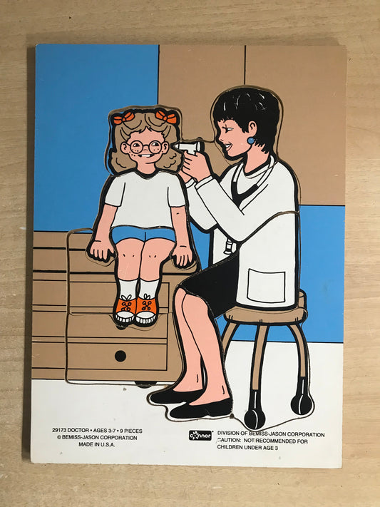Puzzle Wood Vintage 1970's Going To The Doctors
