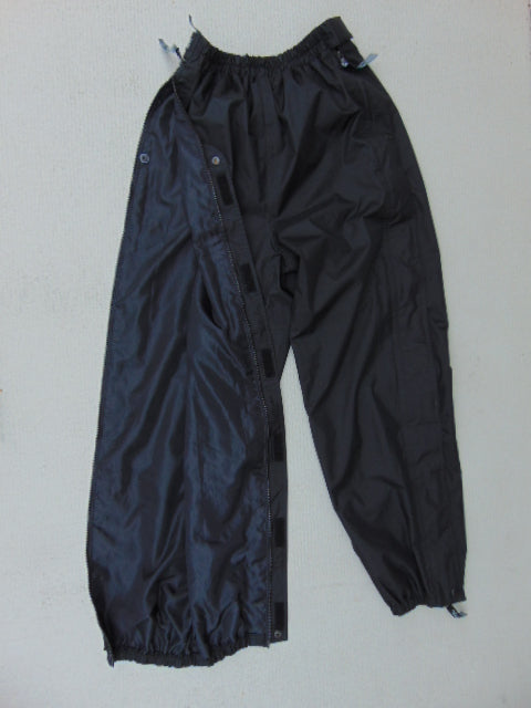 Rain Pants Men's Size Small Viking Black Waterproof Full Leg Zippers Both Sides Great For Motorcycle Bikes As New