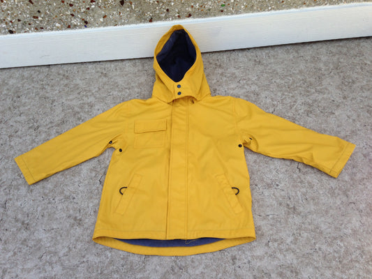 Rain Coat Child Size 6 Hatley Waterproof Yellow Grey