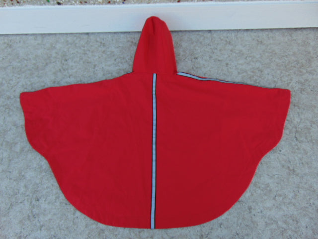 Rain Coat Child Size 5-6 Years  Moojoes Red Poncho Cape Waterproof New With Tags Made In Vancouver