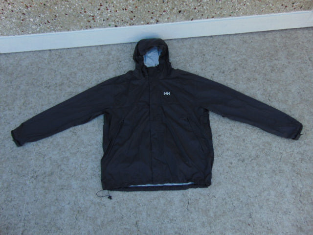 Rain Coat Men's Size XX Large Helly Hansen Packable Waterproof Vents Smoke Grey New Demo Model