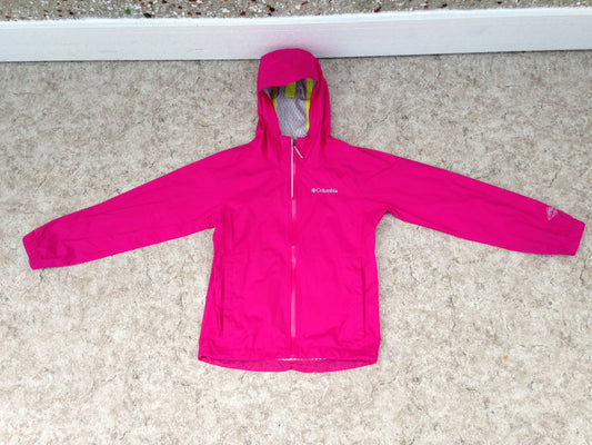 Rain Coat Child Size 8 Columbia Fushia Sealed Zippers Waterproof New Demo Model