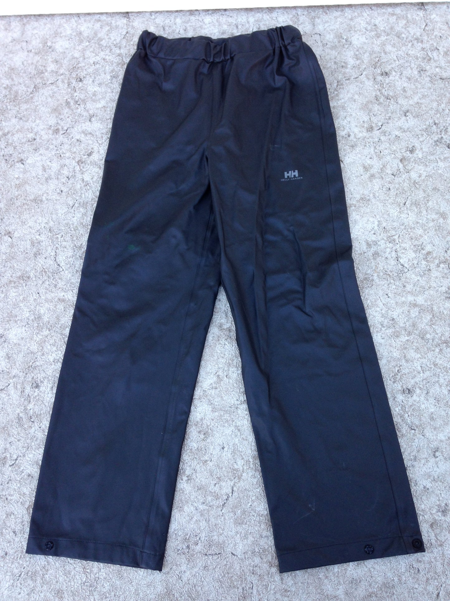 Rain Pants Child Size 12 Helly Hansen Black Waterproof Heavy Quality New Demo Model