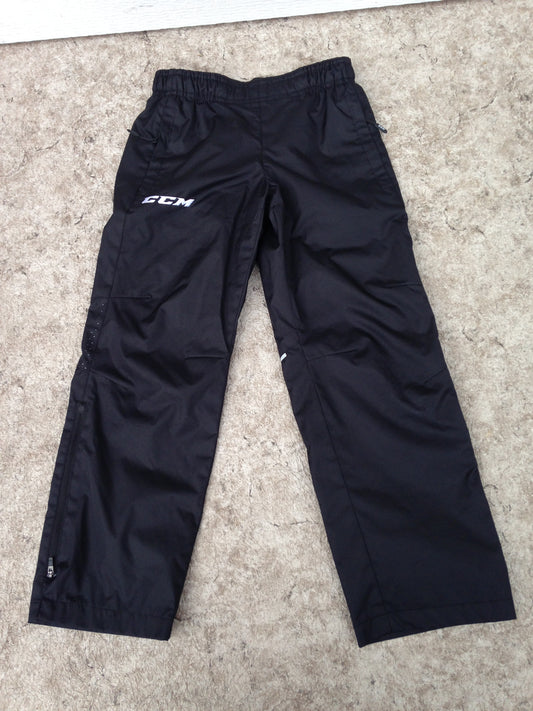 Rain Pants Child Size 7-8 Hockey CCM Tactical Warm Up Pants As New Black
