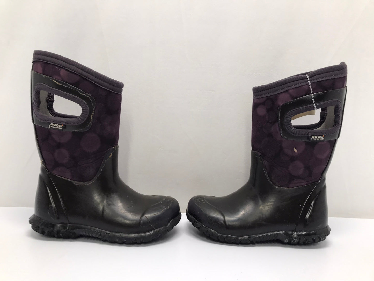 Rain Boots Bogs Brand Toddler Size 9 -15 degree Minor Wear Purple Black