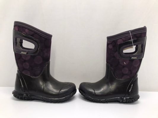 Rain Boots Bogs Brand Toddler Size 9 -15 degree Minor Wear Purple Black