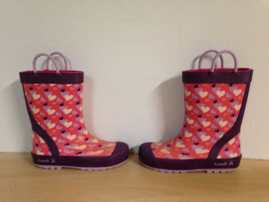 Rain Boots Child Size 11 Kamik Pink Purple