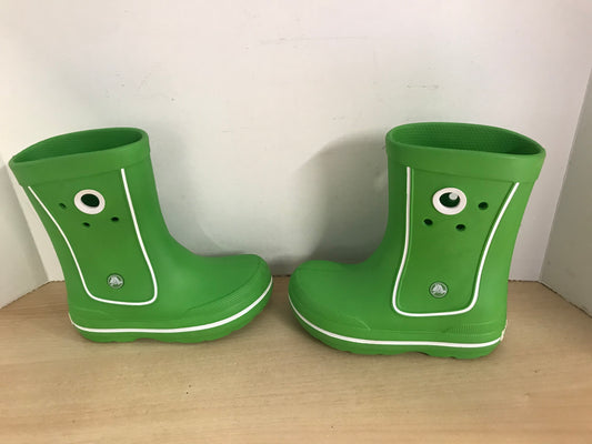 Rain Boots Child Size 1 Crocks Grass Green As New JP 5596 A