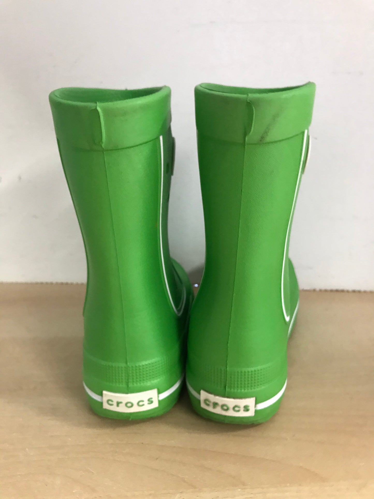Rain Boots Child Size 1 Crocks Grass Green As New JP 5596 A