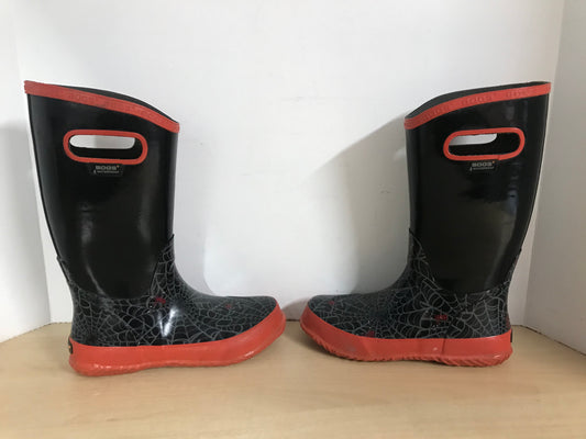 Bogs Brand Child Size 4 Bogs Brand Waterproof Winter Black Orange Excellent