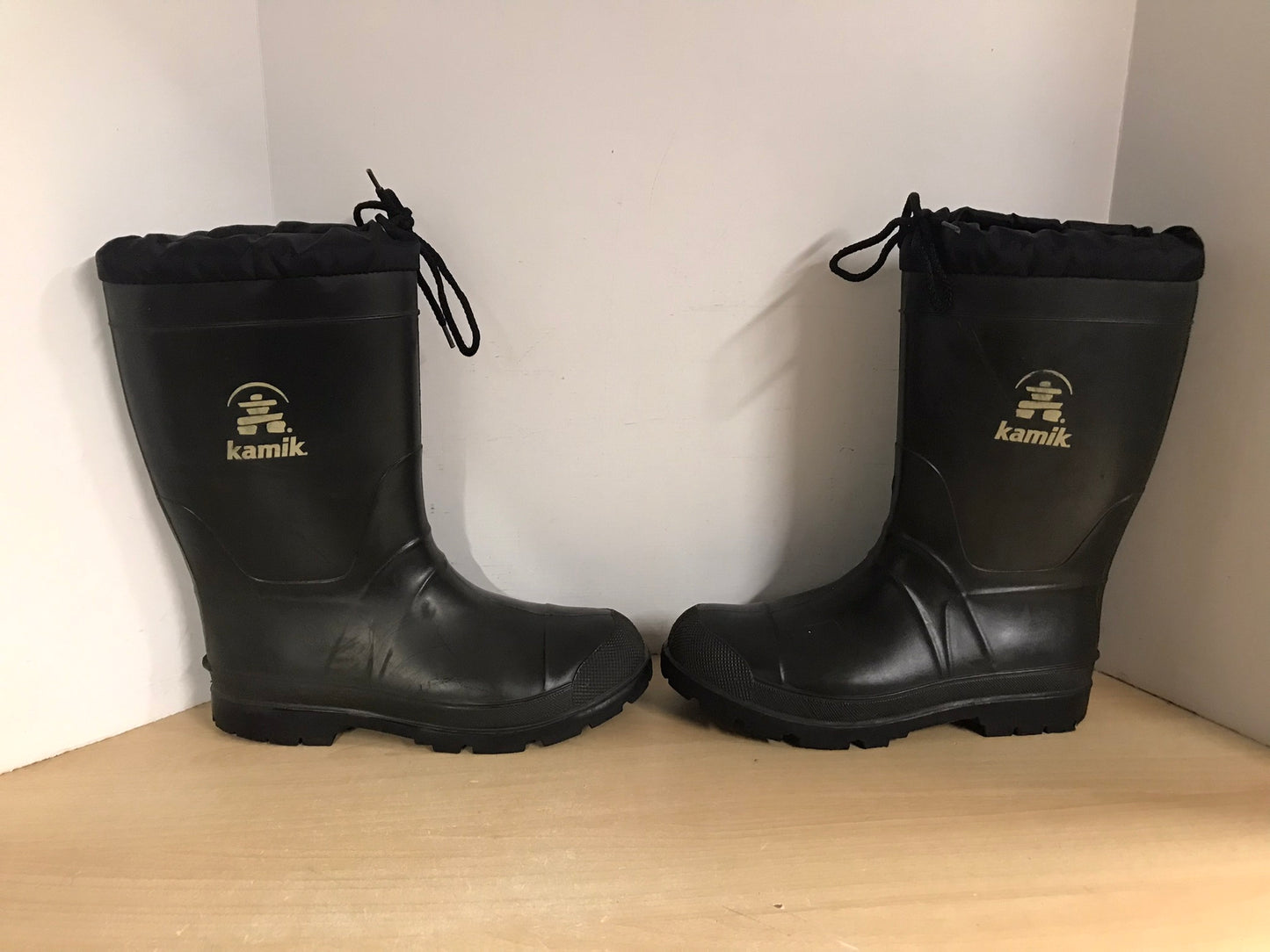 Rain Boots Men's Size 9 Kamik With Winter Felt Liner Excellent