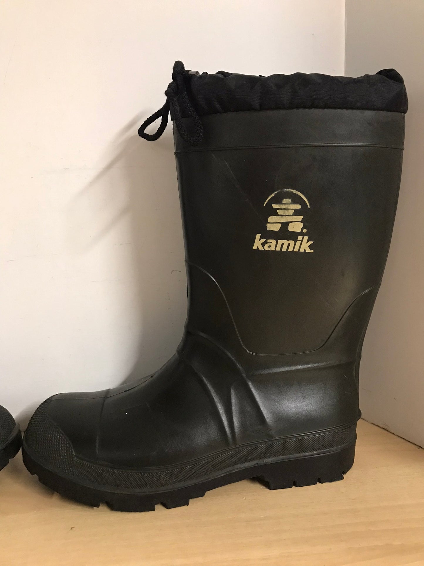 Rain Boots Men's Size 9 Kamik With Winter Felt Liner Excellent