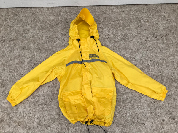 Rain Coat Child Size 10-12 Wetskins Yellow Excellent