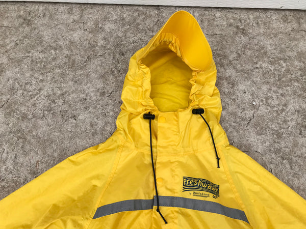 Rain Coat Child Size 10-12 Wetskins Yellow Excellent