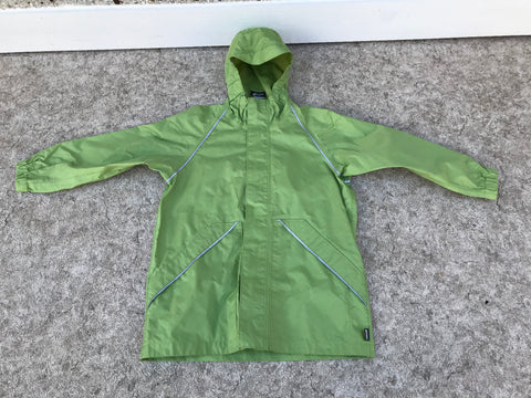 Rain Coat Child Size 10 MEC Apple Green With Reflectors Excellent