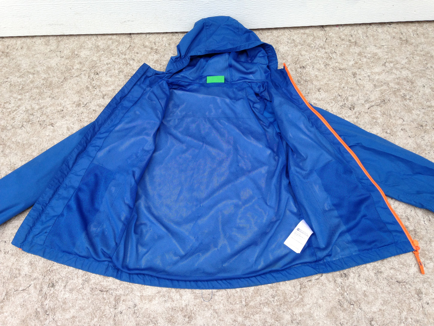 Rain Coat Child Size 11-12 MTN Warehouse Blue Orange Excellent
