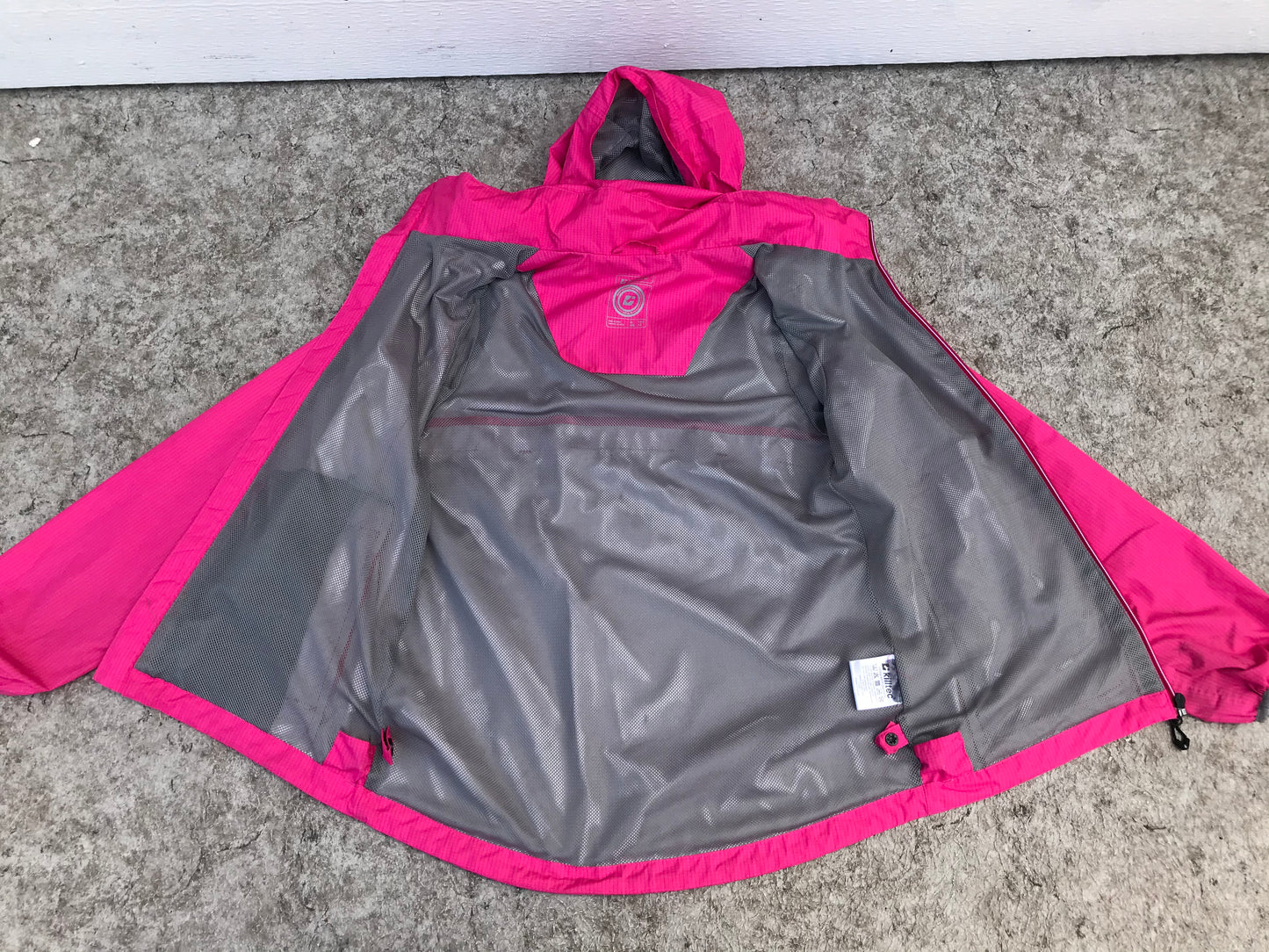 Rain Coat Child Size 12 Killtec Wind and Rain Pink Grey New Demo Model