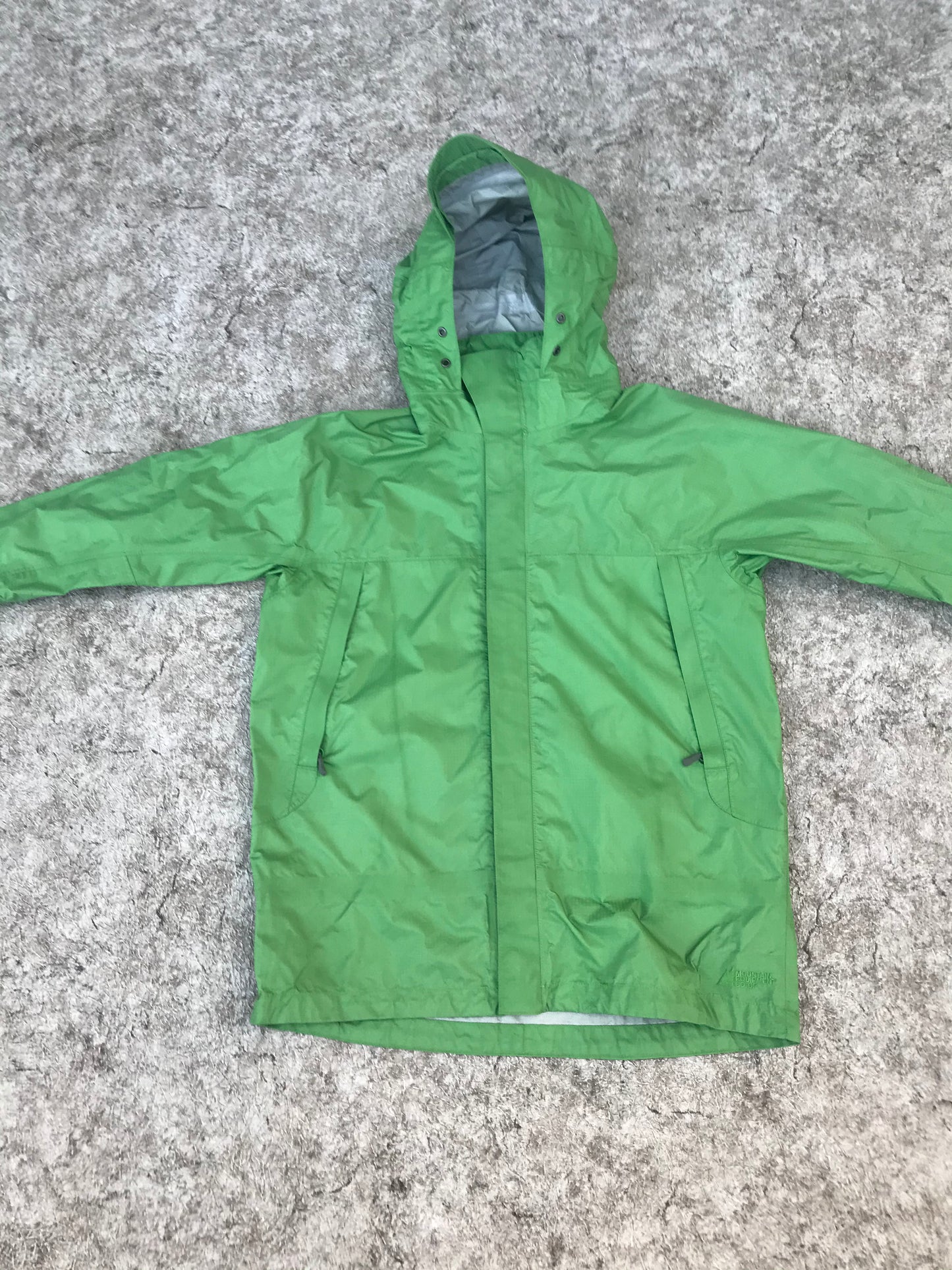 Rain Coat Child Size 12 MEC Apple Green Minor Wear