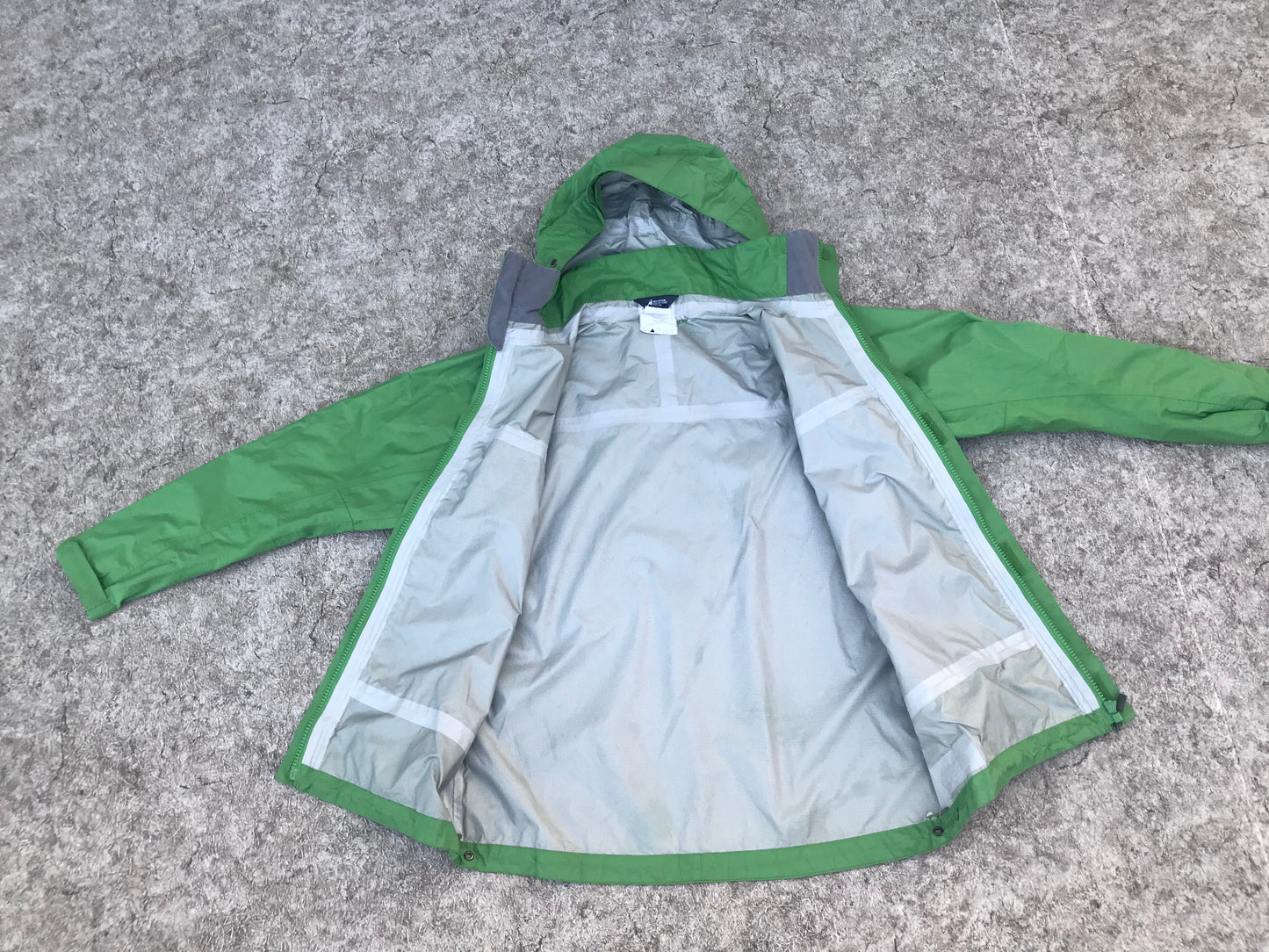 Rain Coat Child Size 12 MEC Apple Green Minor Wear