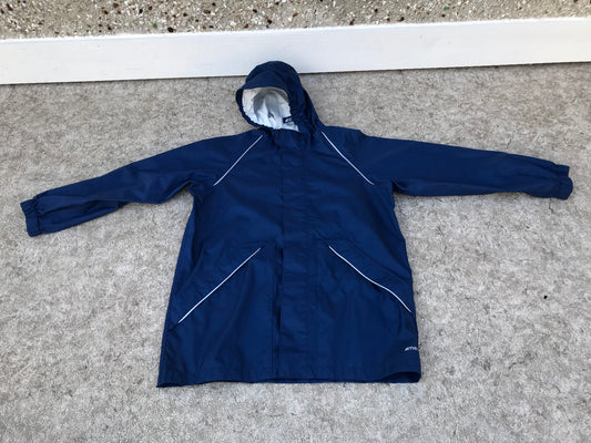 Rain Coat Child Size 12 MEC Marine Blue With Reflectors Waterproof NEW DEMO MODEL