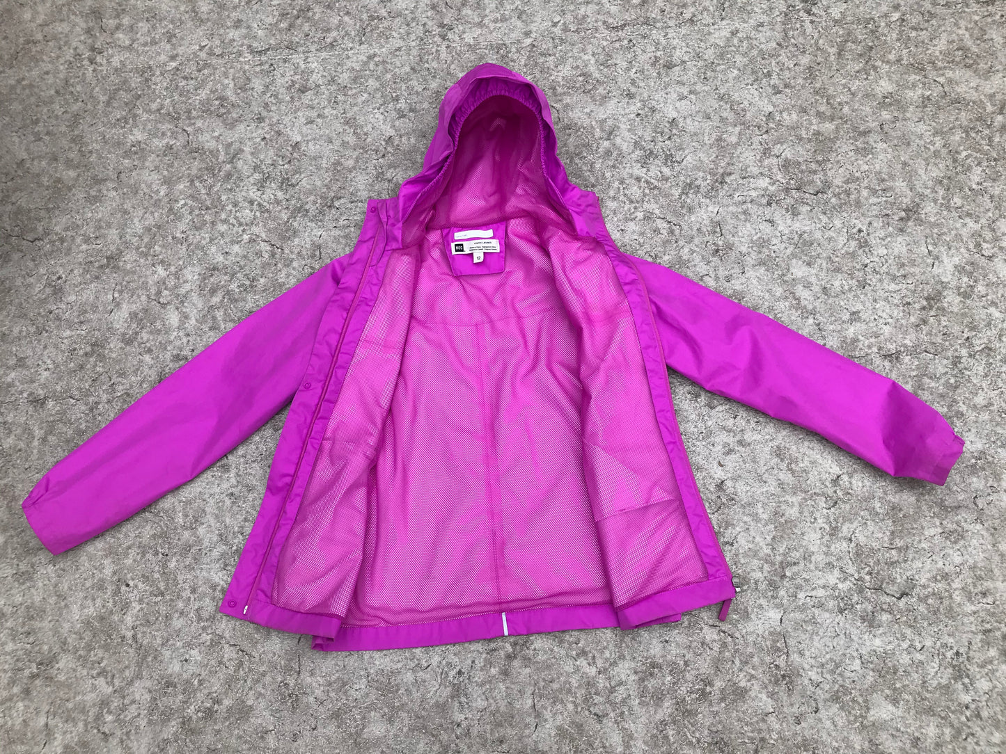 Rain Coat Child Size 12 MEC Purple Excellent JP 5596