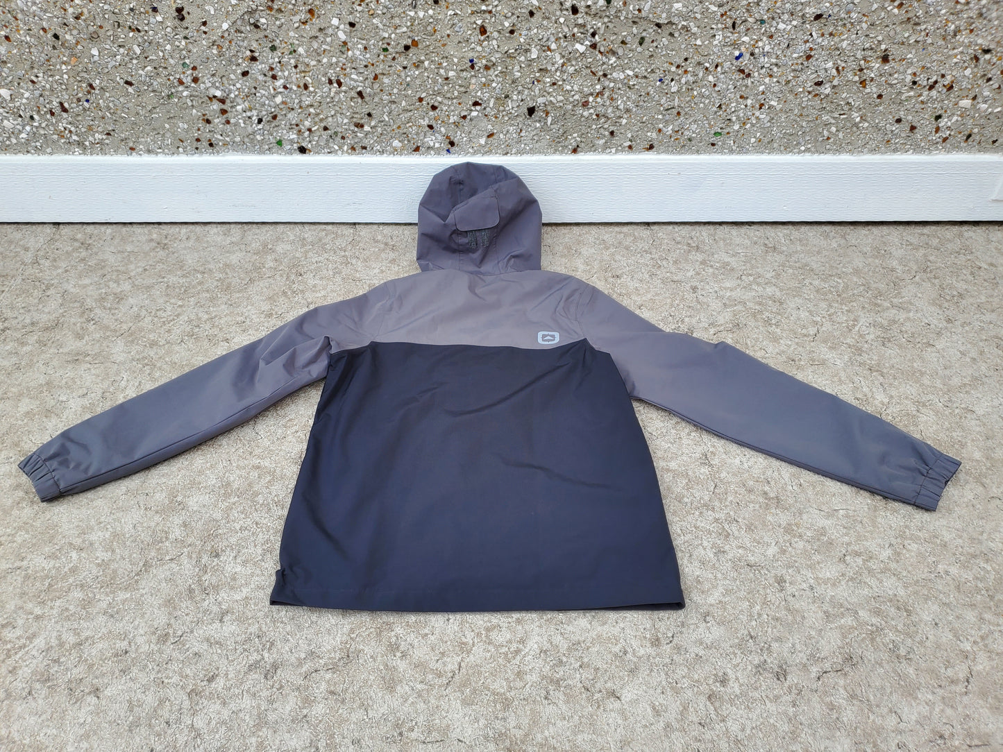 Rain Coat Child Size 14-16 Outbound Black Grey New Demo Model