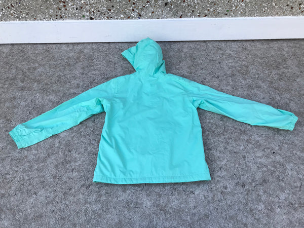 Rain Coat Child Size 14-16 The North Face Mint Grey Micro Fleece Lined Inside Excellent
